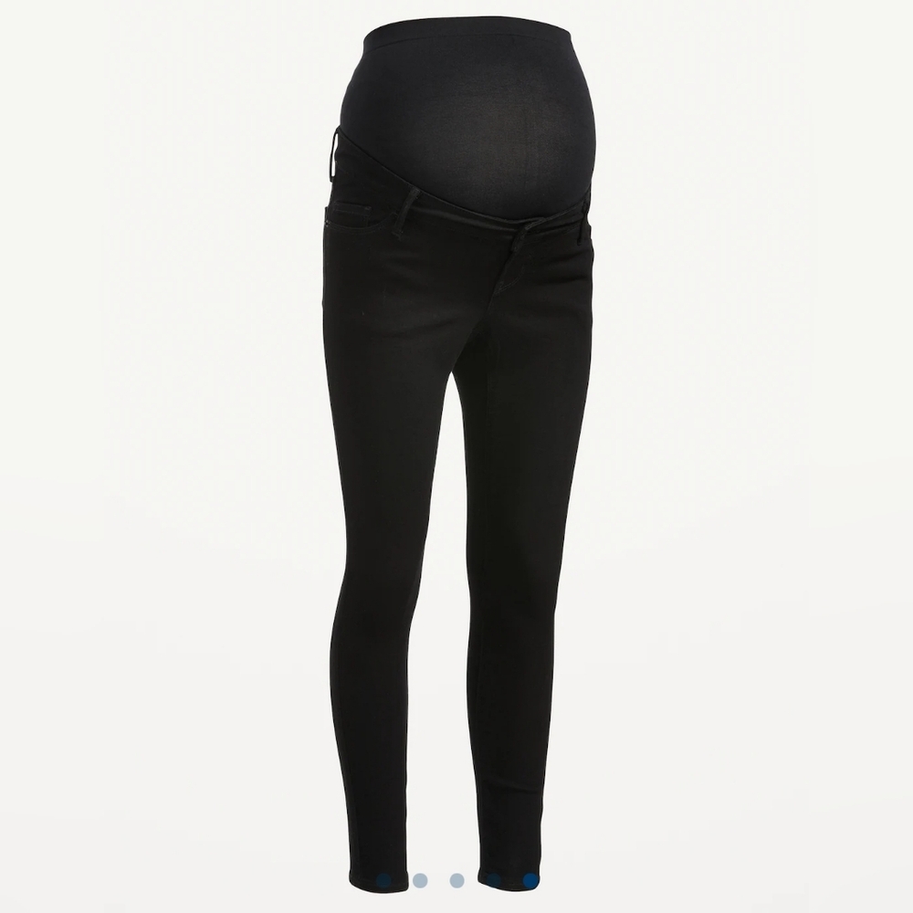 Old Navy Black Maternity Full Panel Rockstar Skinny Jeans Size 10 Regular